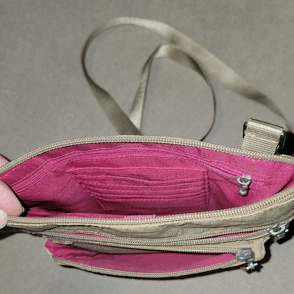 Baggallini Tan Messenger Bag with Adjustable Strap and Lightweight Design - Picture 2 of 3